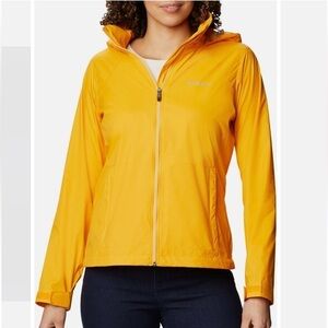 COLUMBIA SWITCHBACK III RAIN WIND WATERPROOF HOOD JACKET SIZE XL YELLOW NWT